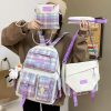 Kawaii Pastel Canvas Harajuku Backpack Set (4Pcs)  |  Bags