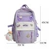 Kawaii Pastel Canvas Large Capacity Multipocket Backpack  |  Bags