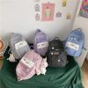 Kawaii Pastel Canvas Large Capacity Multipocket Backpack  |  Bags