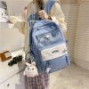 Kawaii Pastel Canvas Large Capacity Multipocket Backpack  |  Bags