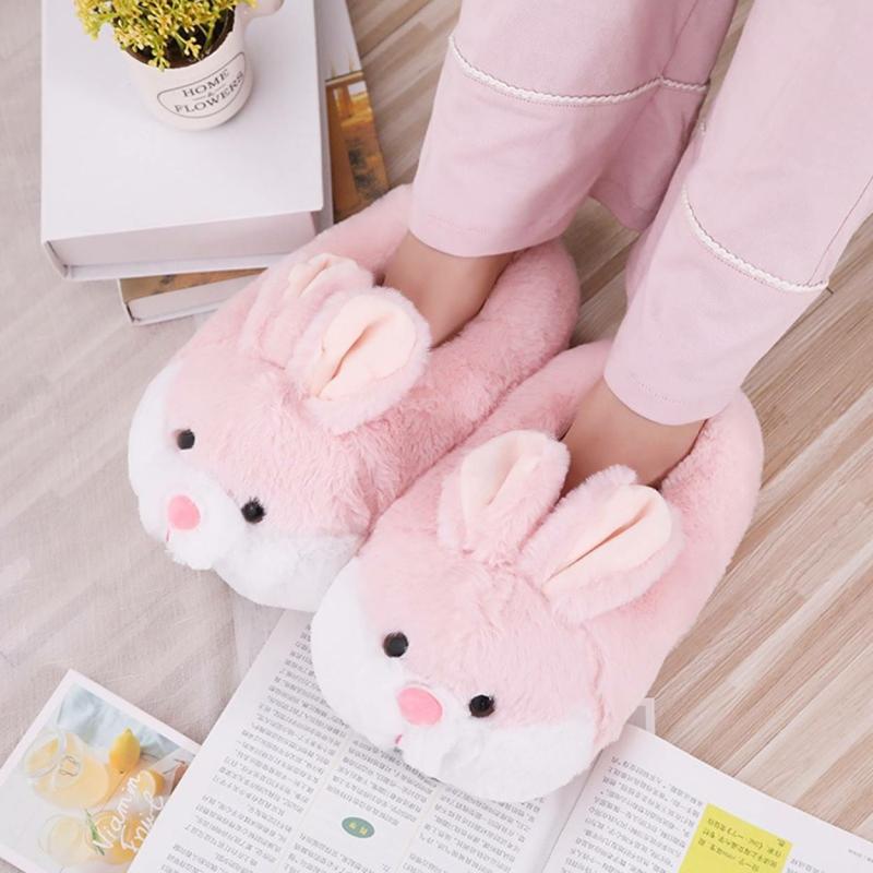 Kawaii Pink Bunny Ears Slippers  |  Slippers