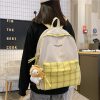 Kawaii Plaid Korea Style Canvas Backpack – Limited Edition  |  Bags