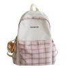 Kawaii Plaid Korea Style Canvas Backpack – Limited Edition  |  Bags