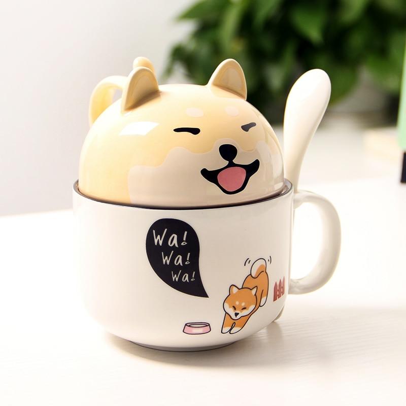 Kawaii Shiba Inu Ceramic Mug – Limited Edition  |  Bottles