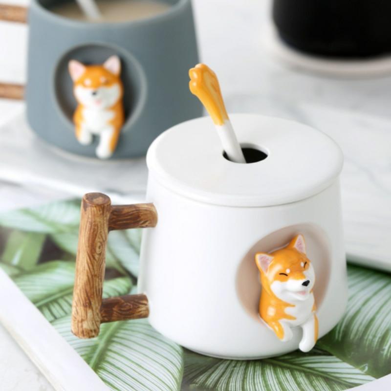 Kawaii Shiba Inu Ceramic Mug – Limited Edition  |  Bottles