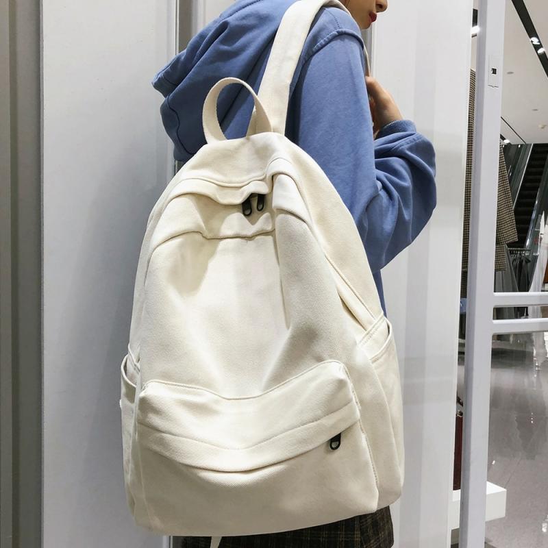 Kawaii Simple Korea Style Canvas Harajuku Backpack  |  Bags