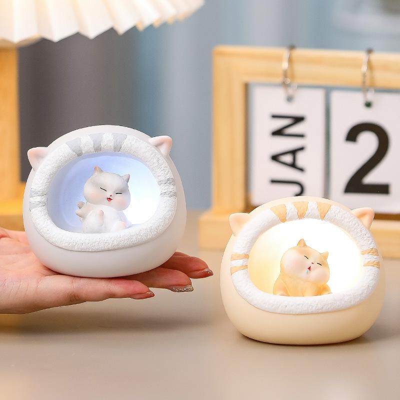 Kawaii Sleepy Cat Harajuku Night Lamp  |  Kawaii Lamps