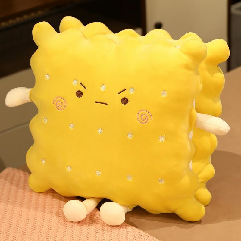 Kawaii Snacks Biscuit Pillow Plush  |  Pillows