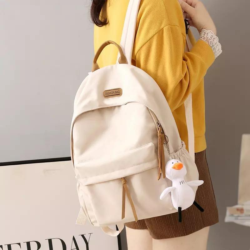 Kawaii Solid Color Korea Style Canvas Backpack  |  Bags