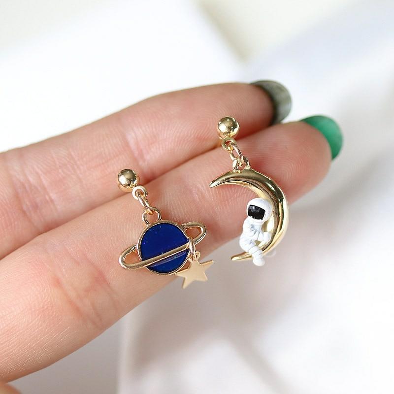 Kawaii Space Astronaut Moon Earrings – Limited Edition  |  Earrings