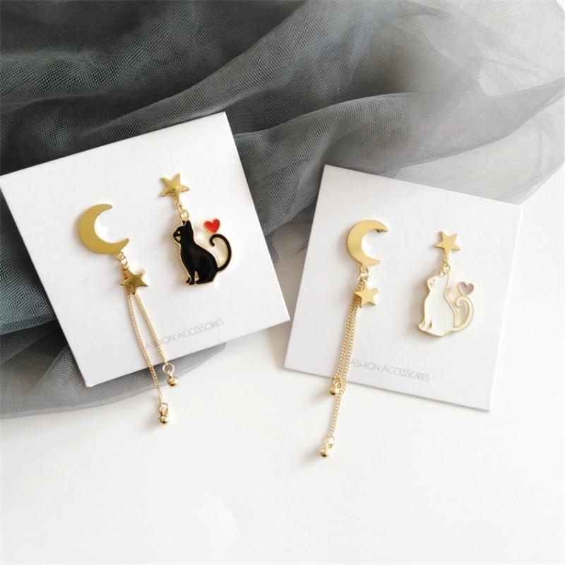 Kawaii Starry Cat Moon Earrings – Limited Edition  |  Earrings