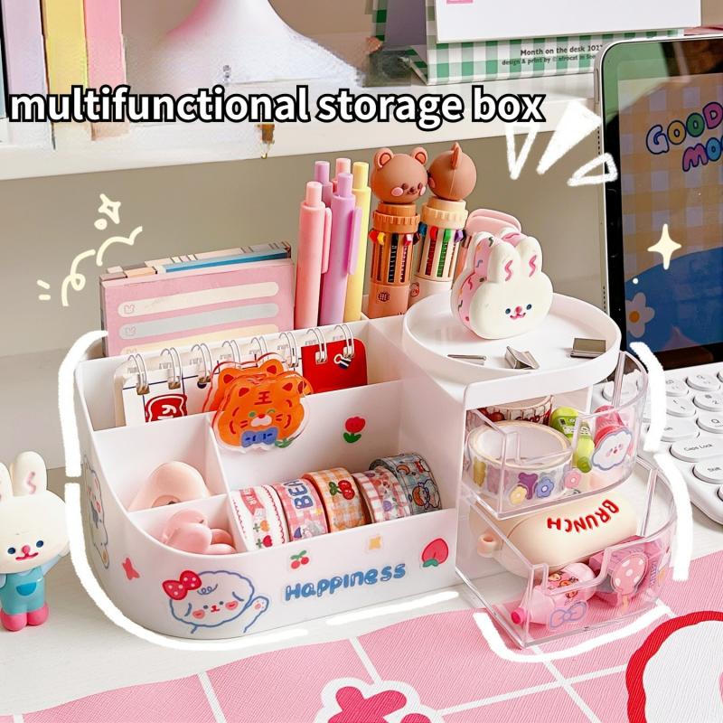 Kawaii Stationery Storage Box Pen Organizer  |  Desk Organizers