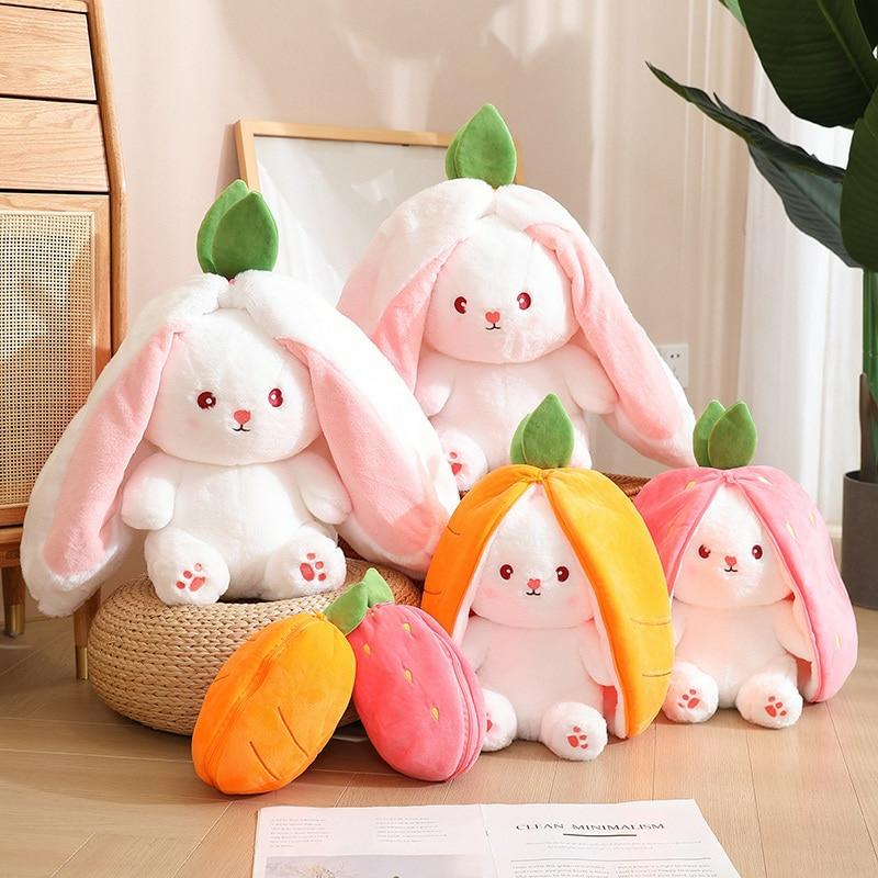 Kawaii Strawberry Bunny Fruit Plush Xl (35Cm)  |  Cute Stuffed Animals