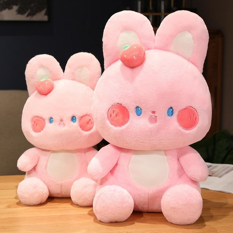 Kawaii Strawberry Bunny Pastel Plush Xl – Limited Edition  |  Cute Stuffed Animals