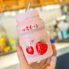 Kawaii Strawberry Peach Fruit Ceramic Cup  |  Bottles