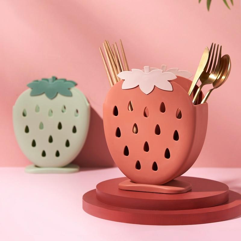 Kawaii Strawberry Utensil Holder – Limited Edition  |  Bottles