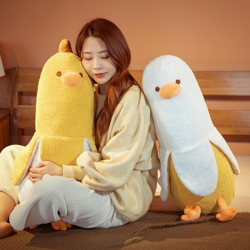 Kawaii Therapy Banana Duck Plush Xl (60Cm)  |  Cute Stuffed Animals