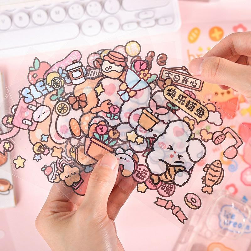 Kawaii Therapy Decorative Animal Stickers  |  Stickers