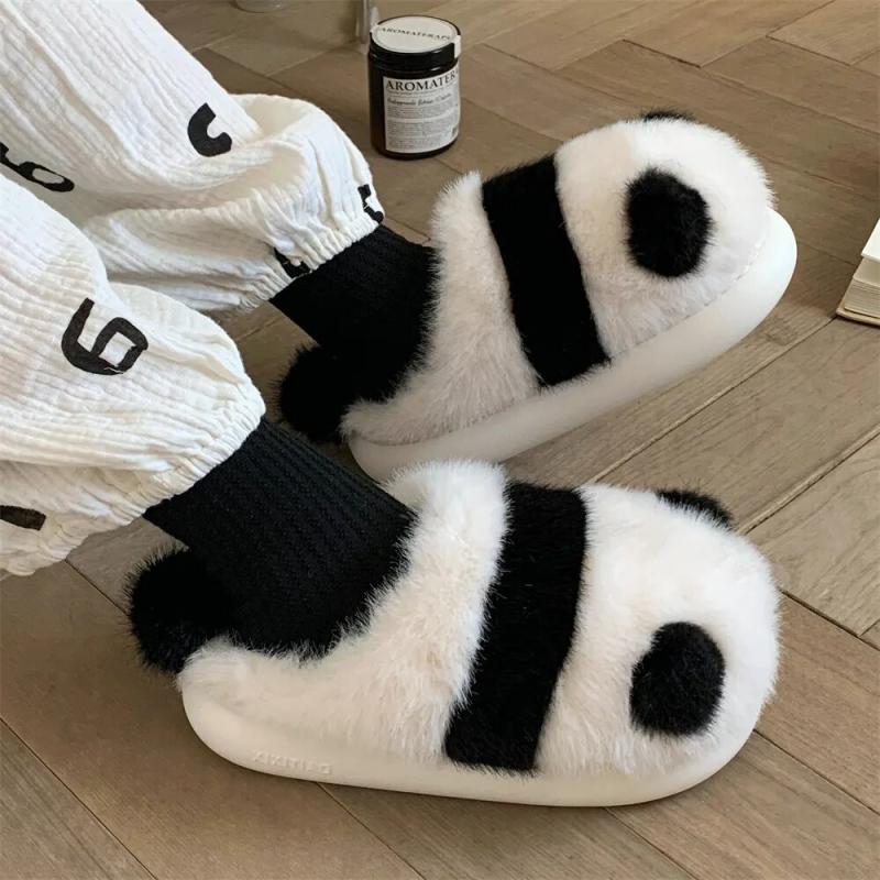 Kawaii Therapy Fluffy Panda Cozy Slippers – Limited Edition  |  Slippers