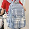 Kawaii Therapy Harajuku Style Pastel Grid Backpack  |  Bags