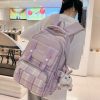 Kawaii Therapy Harajuku Style Pastel Grid Backpack  |  Bags