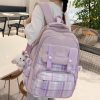 Kawaii Therapy Harajuku Style Pastel Grid Backpack  |  Bags