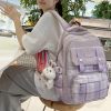 Kawaii Therapy Harajuku Style Pastel Grid Backpack  |  Bags