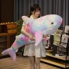 Kawaii Therapy Rainbow Shark Plush (110Cm) – Jumbo Edition  |  Cute Stuffed Animals