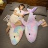 Kawaii Therapy Rainbow Shark Plush (110Cm) – Jumbo Edition  |  Cute Stuffed Animals