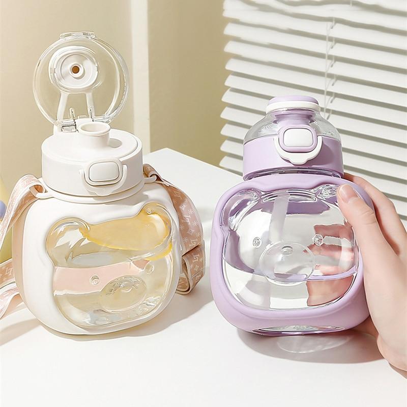 Kawaii Transparent Style Bear Straw Bottle – Special Edition  |  Bottles