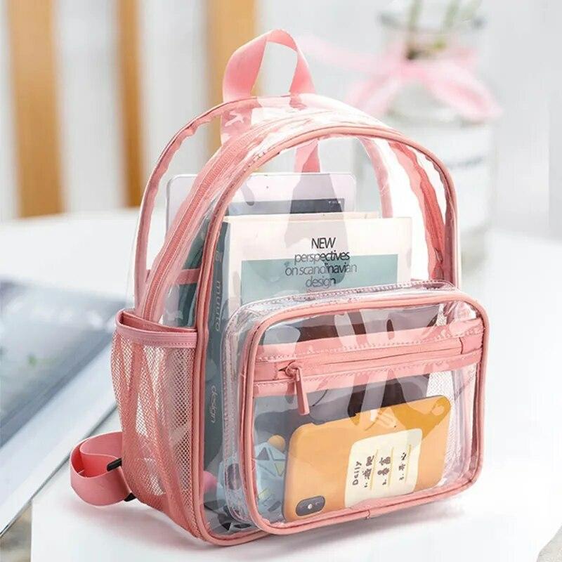 Kawaii Clear Transparent College Backpack – Limited Edition  |  Bags