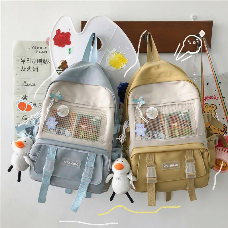 Kawaii Harajuku Style Canvas School Backpack  |  Bags