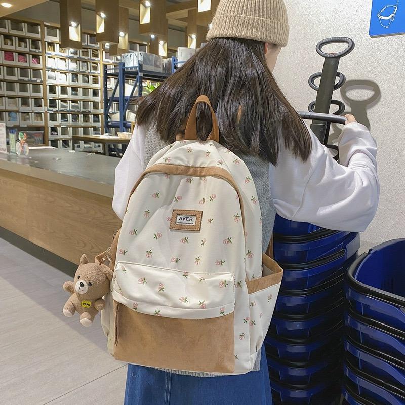 Kawaii Nylon Floral Harajuku Backpack – Limited Edition  |  Bags