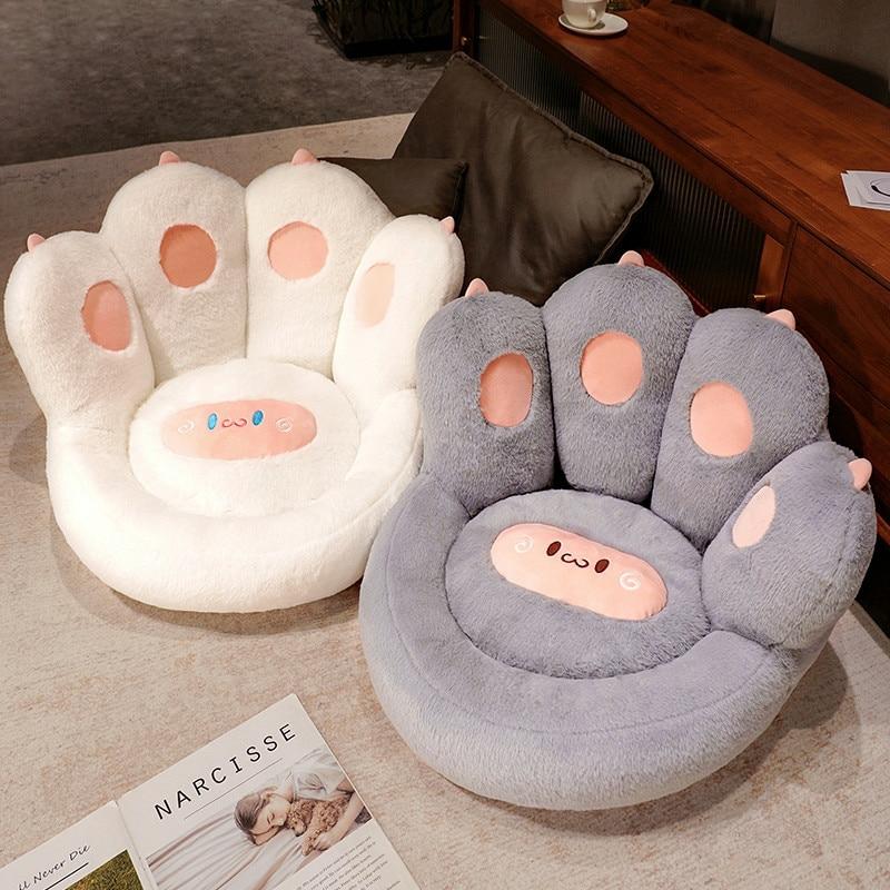 Kawaii Therapy Jumbo Cat Paw Fluffy Cushion  |  Seat Cushions