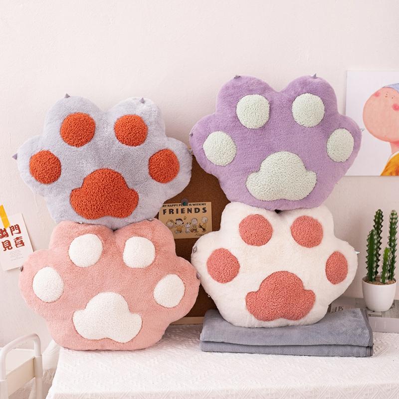 Kawaii Therapy Cat Paw Cushion Pillow  |  Pillows